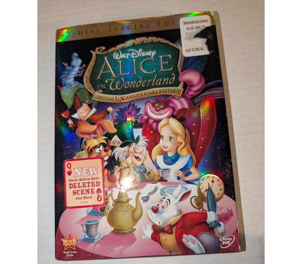 Alice in Wonderland ~ 2-Disc Special Un-Anniversary Edition DVD 2010 New/Sealed